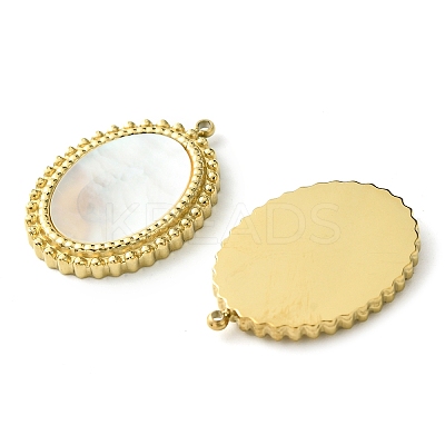 Ion Plating(IP) 304 Stainless Steel Pave Shell Pendants FIND-Z028-03G-1
