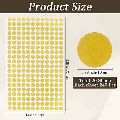240Pcs Flat Round PVC Handwritten Blank Stickers DIY-WH50053-11B-1