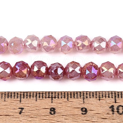 Anti-Tarnish Electroplate Glass Beads Strands GLAA-N064-6mm-03-1