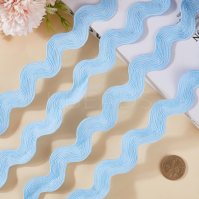 9 Yards Polyester Wavy Fringe Trim Ribbon OCOR-XCP0002-92B-1