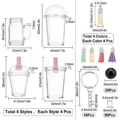 Cup Big Pendant Keychain DIY Making Kit DIY-SC0017-44-1