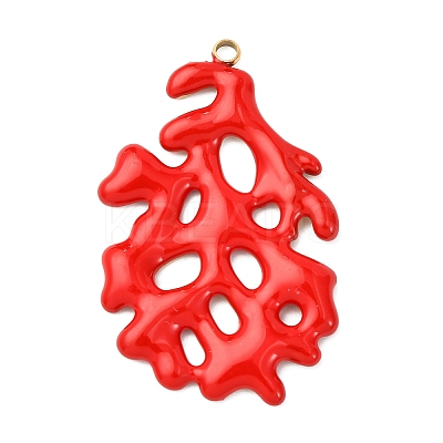 304 Stainless Steel Enamel Pendants STAS-B112-01G-06-1