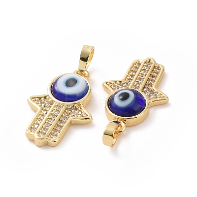 Brass Micro Pave Cubic Zirconia Pendants ZIRC-F136-02G-04-1