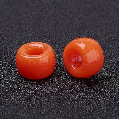 Opaque Acrylic European Large Hole Beads PL338-3-1