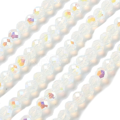 Electroplate Glass Beads Strands GLAA-A014-01F-1