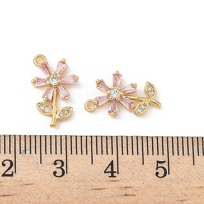 Brass Micro Pave Cubic Zirconia Pendants X1-KK-C099-02G-02-1