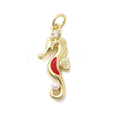 Brass Micro Pave Cubic Zirconia Pendants KK-A278-04G-01-1