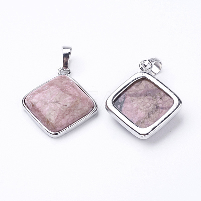Natural Rhodonite Pendants G-E420-09P-1