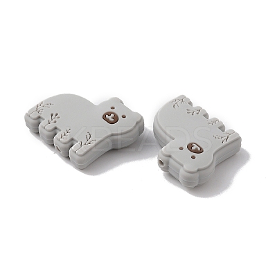 Bear Food Grade Eco-Friendly Silicone Beads SIL-WH0018-001A-1