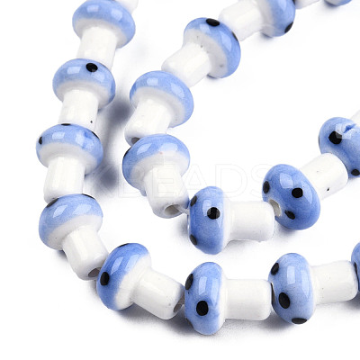 Handmade Porcelain Ceramic Beads Strands PORC-T006-05C-1