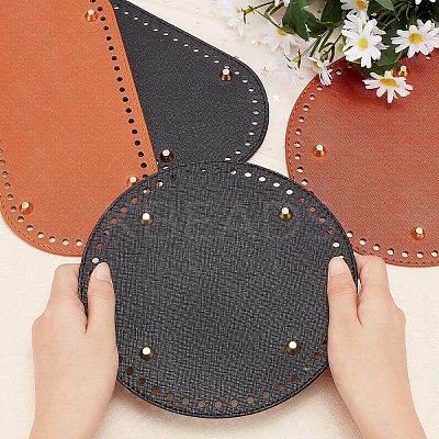 4 Pcs 4 Styles PU Leather Bottom FIND-CA0002-15-1