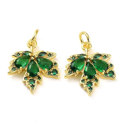Rack Plating Brass Clear Cubic Zirconia Pendants KK-B078-02G18-02-1