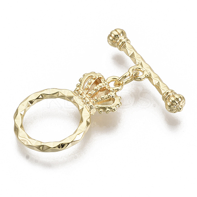 Brass Toggle Clasps KK-S354-218-NF-1