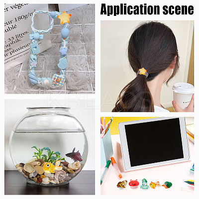 30Pcs 15 Style Resin Display Decoration DJEW-GL0001-01-1