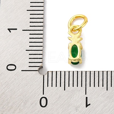 Rack Plating Brass Micro Pave Cubic Zirconia Charms KK-F881-03G-02-1