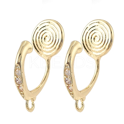 Brass Clip-on Earring Findings LS-KK-K371-27A-G-1