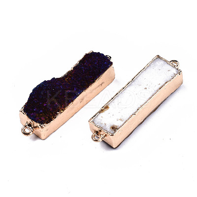 Natural Druzy Agate Links Connectors G-T131-89B-1