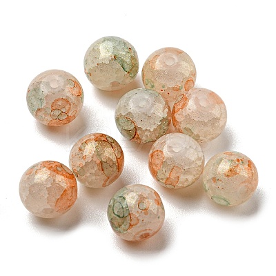 Transparent Crackle Glass Beads GLAA-D012-02D-1
