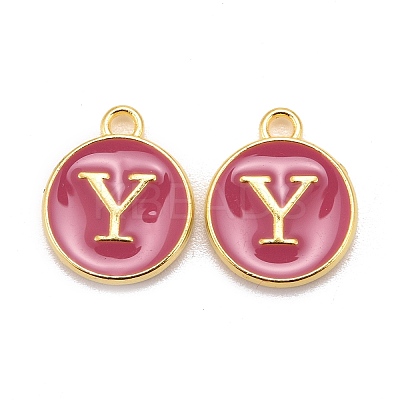 Golden Plated Alloy Enamel Charms LS-ENAM-S118-08Y-1
