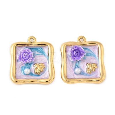 304 Stainless Steel Pendants STAS-C134-03G-1