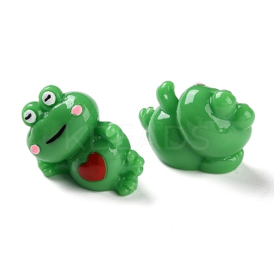 Cartoon Cute Resin 3D Frog Figurines RESI-Z024-01B-1