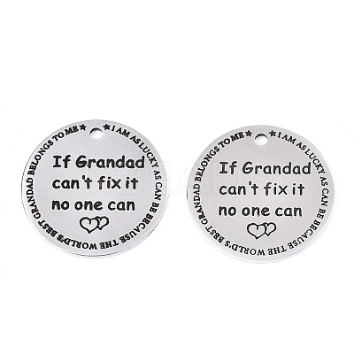 Non-Tarnish 201 Stainless Steel Pendants STAS-T064-38P-16-1