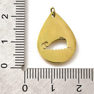 304 Stainless Steel Pendants STAS-R153-28G-1