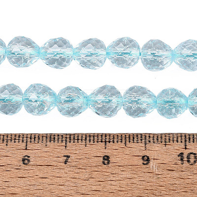 Crackle Transparent Glass Beads Strands GLAA-N068-04A-03-1