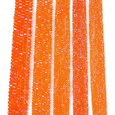 Electroplate Glass Beads Strands EGLA-A044-T4mm-L25-1