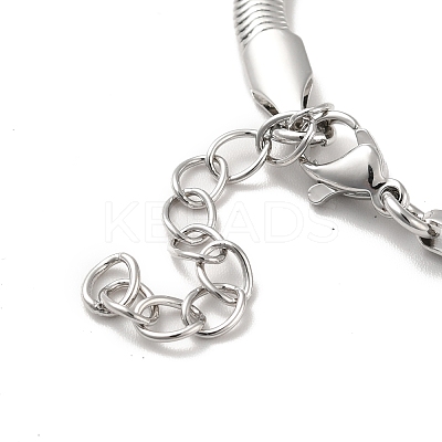 Rack Plating Brass Herringbone Chains Bracelet for Men Women BJEW-M227-01P-1