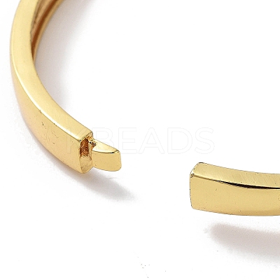 Brass Pave FireBrick Glass Hinged Bangles for Women BJEW-Z061-08C-1
