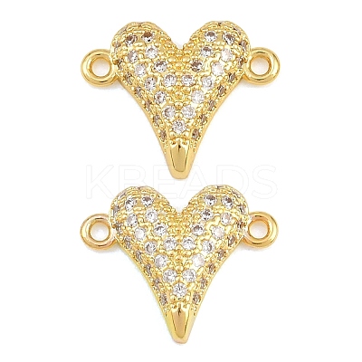 Brass Micro Pave Clear Cubic Zirconia Connestor Charms CU-CBAB3AD-02G-02-1