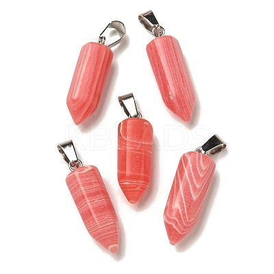 Synthetic Rhodochrosite Pendants G-Z067-07P-18-1
