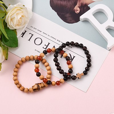 Stretch Bracelets Sets BJEW-JB05662-05-1