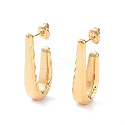 304 Stainless Steel Twist Teardrop Stud Earrings EJEW-H115-13G-1