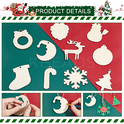 DIY Christmas Themed Pendant Decoration Making Kit DIY-WH0430-094-1