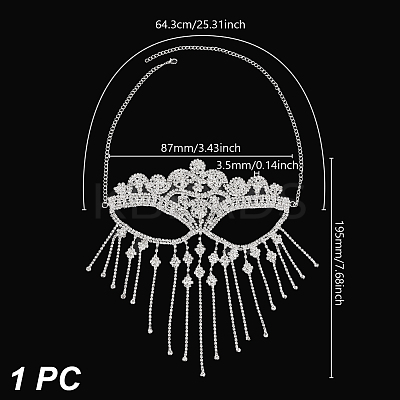 1Pc Alloy Headwear Masquerade Masks AJEW-GA0008-17P-1