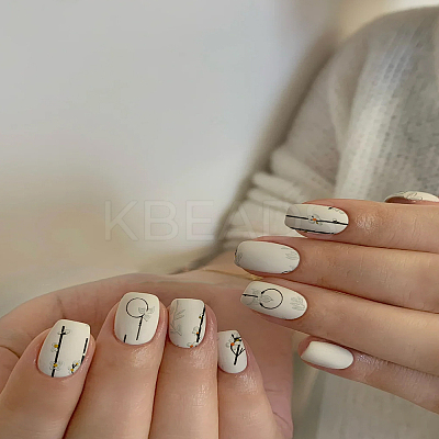 PET 5D Embossed Nail Art Stickers AJEW-WH0816-215-1