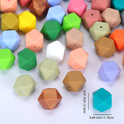 Hexagonal Silicone Beads SI-JX0020A-44-1