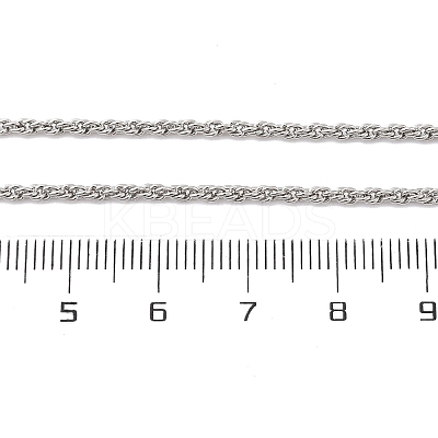 Brass Rope Chains Necklaces for Women NJEW-D302-03P-1