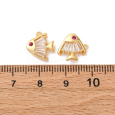 Brass Micro Pave Cubic Zirconia Pendants KK-K382-41G-1