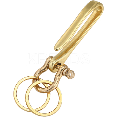 1PC U-Shaped Brass Key Hook Shackle Clasps KK-CP0001-05B-1