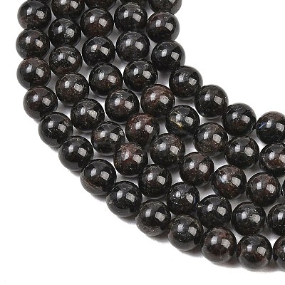 Natural Glaucophane Beads Strands G-F836-A01-8mm-1
