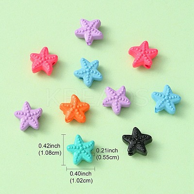 Spray Painted Alloy Beads PALLOY-YW0001-61-1