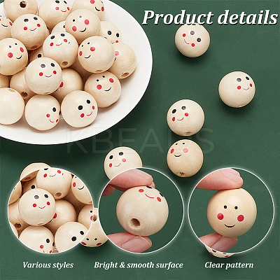 2 Bags 2 Styles Wood European Beads WOOD-PH0002-63-1