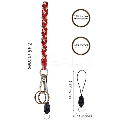 Boho Macrame Wristlet Keychain Keying KEYC-SW00004-01-1