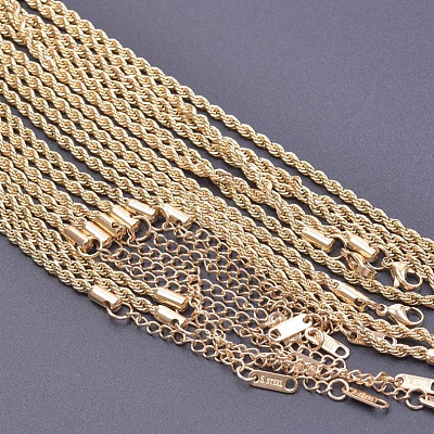 304 Stainless Steel Rope Chain Necklaces HK1037-2-1