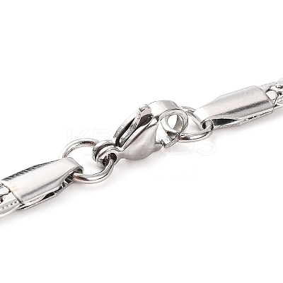 Non-Tarnish 304 Stainless Steel Twist Chain Necklaces for Women NJEW-G140-08B-P-1
