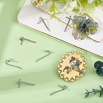 8Pcs Alloy Brooch Convert Pendant Hooks FIND-SC0019-06A-P-1