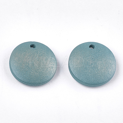 Painted Wood Charms WOOD-T021-16E-1